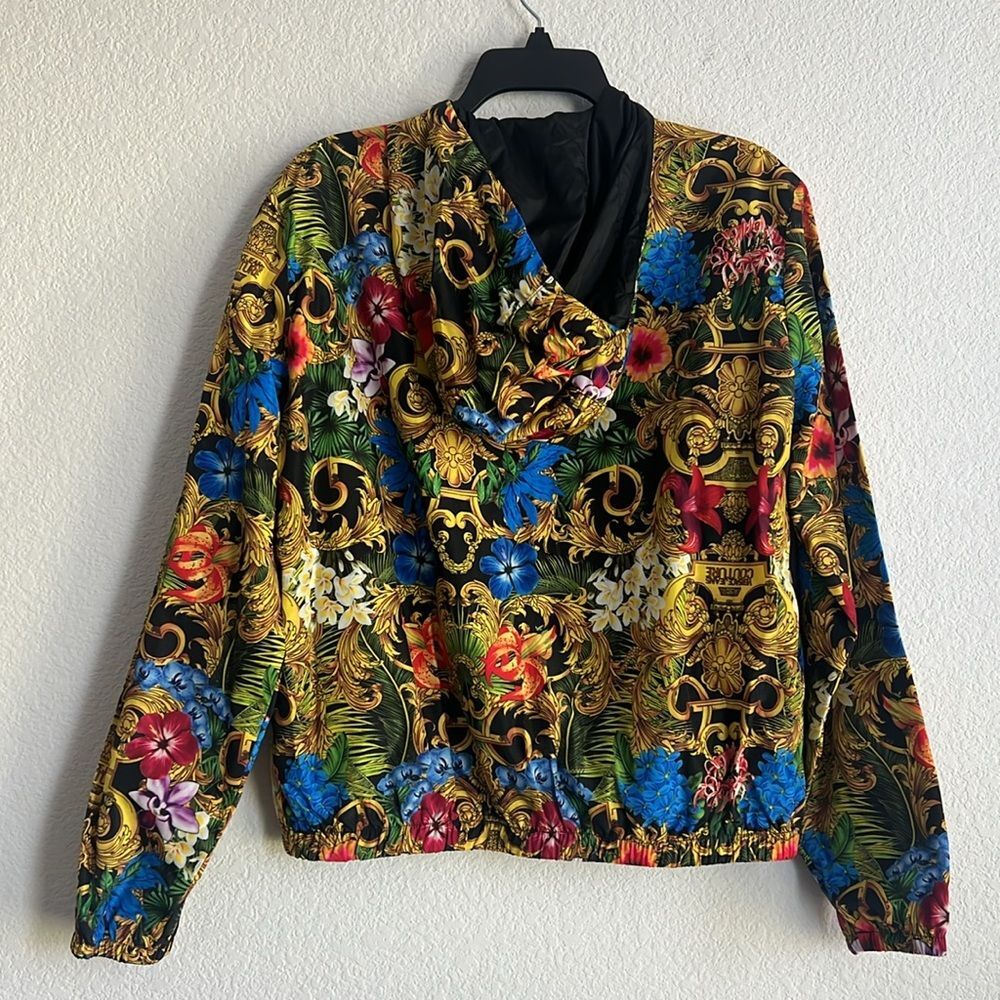Versace Jeans Couture Jungle Baroque Printed Windbreaker Jacket, New, Size 44 - Picture 5 of 12